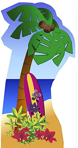 Star Cutouts Cut Out of Palm Tree