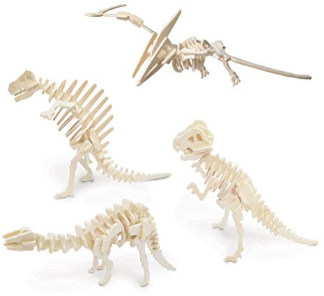 Quay Dinosaur Set 4 Woodcraft Construction Kit FSC