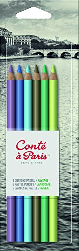 Conté à Paris landskap pastellpenna (paket med 6)