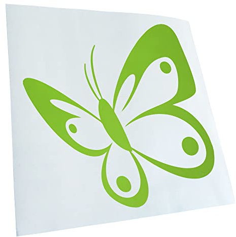 Kiwistar – bildekal – grön – 11 x 10 cm fjäril – bakruta bildekal väderbeständig för bil lastbil mofa lastbil – klistermärken utomhus självhäftande tuning tillbehör för fönster fordon ruta