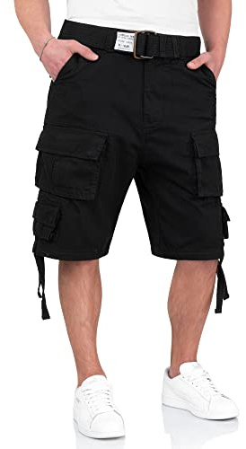 Surplus Division Herren Cargo Shorts, schwarz, M