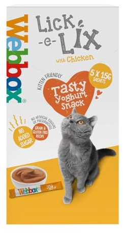 Webbox 5 Lick-E-Lix Chicken Cat Treats, 15g