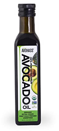 Avohass Mexico USDA Organic Certified Extra Virgin Avocado Oil 8.5 fl oz Bottle