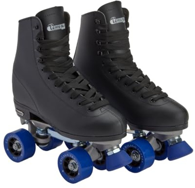 CHICAGO Skates Premium Black Quad Roller Skates for Boys and Men Beginners Classic Adjustable High-Top Design for Indoor or Outdoor Skates and Roller Derby