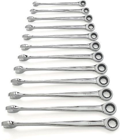 GEARWRENCH 12 Pc. 12 Pt. XL X-Beam Ratcheting Combination Wrench Set, Metric - 85888