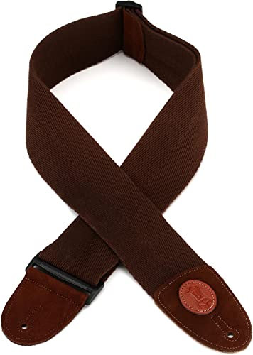 Levy's Leathers Gitarren- oder Bassgurt aus verstärkter Baumwolle | Breite 8 cm | Braun | (MSSC4-BRN)