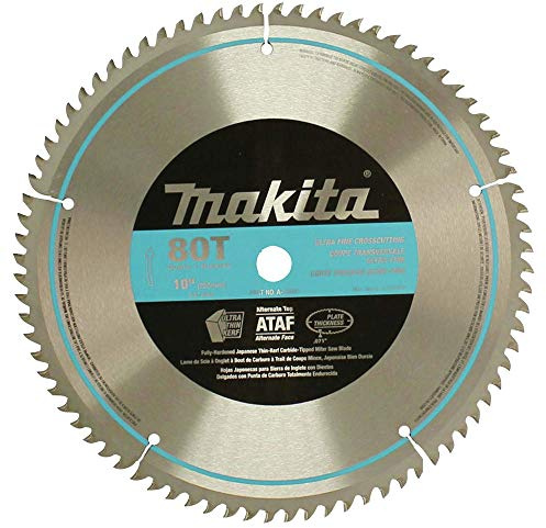 Makita A-93681 10-Inch 80 Tooth Micro Polished Mitersaw Blade Silver