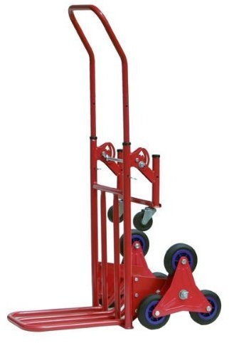2-in-1 Stair Climber Sack Truck - 150kg Capacity | Heavy Duty Hand Truck with Tri-Wheels | Converts to Flatbed Trolley | Sack Barrow with 6 Solid Wheels