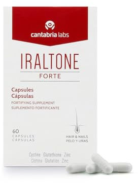 Cantabria Labs - Iraltone Forte - 60 Cápsulas - Fortalece Cabello y Uñas - Manejo Caída Capilar Aguda - Sin Gluten