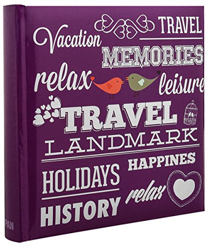 Arpan 6x 4 200 Photos Large Slip in Photo Album Special Purple Memo Book - With Index Page/DVD Pockets