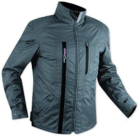Giacca Moto Scooter Protezioni CE Sfoderabile Giubbino Impermeabile DARK/Blu L