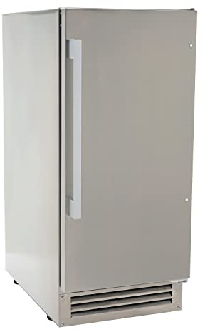 Avanti Elite Series Built-in Ice Maker in Stainless Steel OIM1550U3S | Large Clear Ice Cubes, 25 lbs. Freezer Storage, Under Counter or Cabinet | Outdoor Ice Machines, Commercial, for Home Kitchen