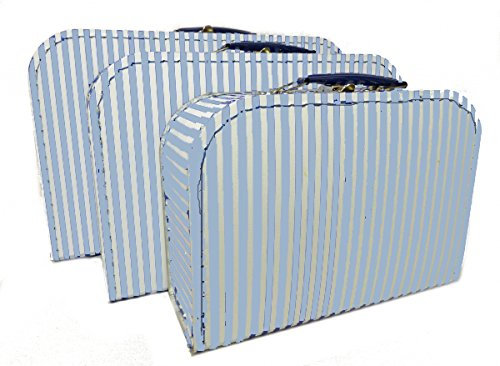 Petit Jour Paris 87503208 Kinderkoffer-Set in blau gestreift