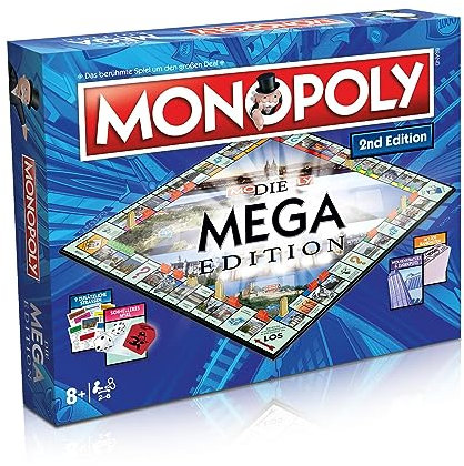Winning Moves Monopoly Mega 2nd Edition - Familienspiele Strategie Brettspiele Monopoly Mega 2nd Edition - 2+ Spieler ab 8+ Jahren - Deutsch
