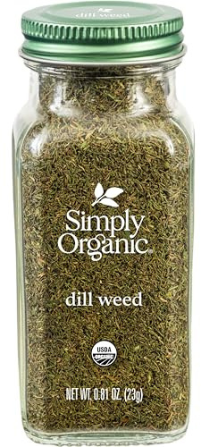 Simply Organic Dill Weed Cut & Sifted Certified Organic, 0.81-Ounce Container