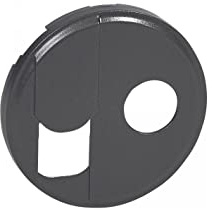 Legrand 067939 Enjoliveur Céliane pour Prise Téléphone RJ45 et TV Simple, Finition Graphite, Lot de 10