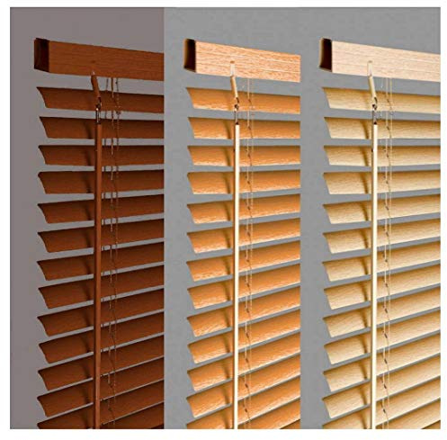 New 180cm Beech/Natural Wood Effect Pvc Venetian Blinds, AVAILABLE IN 10 SIZES AND 4 COLOURS
