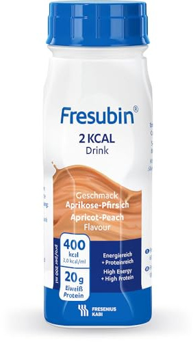 Fresenius Kabi Fresubin 2 kcal Drink Aprikose Pfirsich Trinkflasche, 24 x 200 ml, 1er Pack (1 x 5,5 kg)