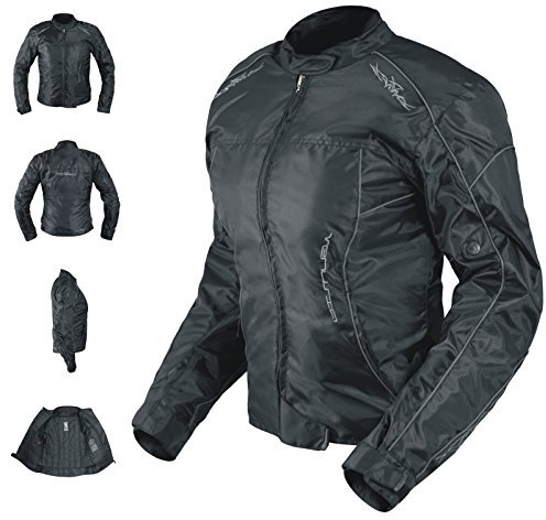 Veste Blouson Femme Moto Nylon Oxford Gilet Thermique Protections noir S