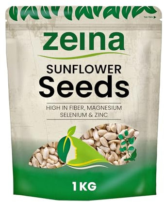 Zeina Sunflower Seed Kernels (1Kg) - Ready to Eat Naturally Gluten Free Vegan Approved Sunflower Seeds for Cooking, Baking and Healthy Snacks, Kosher Approved