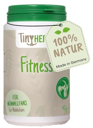 cdVet Productos naturales para roedores fitness 40 g – Conejo – Cobayas – apoya las funciones de órganos + procesos metabólicos – Base óptima + suministro de vitaminas – Complemento alimenticio –