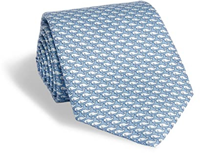Vineyard Vines Men's Tie Necktie, Vineyard Whale Blue, One Size