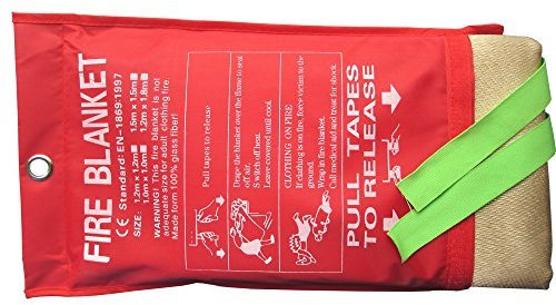 Tonyko Couverture de Protection en Fibre de Verre Robuste, Couverture de Survie d'urgence, Couverture de Soudure et Couverture de feu avec différentes Tailles(1 * 1m)