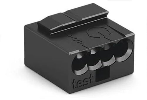 WAGO Verbindungsklemmen 243-204 | 4 Leiter, bis 0,8 mm, 100 Stück, MICRO Verbindungsdosenklemme für eindrähtige Leiter, bestätigte Anwendungssicherheit, kleinstmögliche Bauform