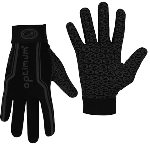 Optimum Gloves Gants de Rugby Senior Velocity, Noir, Très Grand Unisex-Youth, Black, X-Large