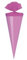 5 Deko Schultüten / Länge: 20cm / Farbe: lila