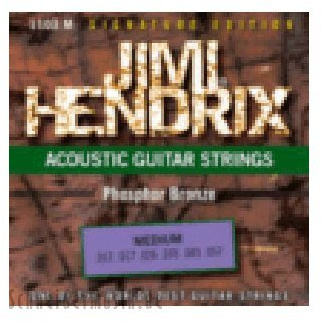 Saiten Satz Westerngitarre - Premium Qualität - Signature Edition Jimi Hendrix 1103 für Akustikgitarre Phosphor Bronze M (Medium)