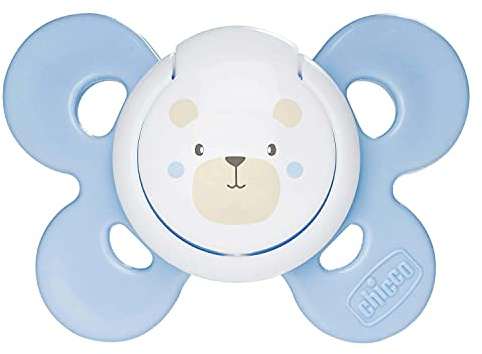 Chicco PhysioForma Succhietto Comfort 0-6 Mesi, Ciuccio Bimbo con Tettarella in Silicone, Supporta la Respirazione Fisiologica e Favorisce il Corretto Sviluppo della Bocca, Azzurro in Colori Assortiti