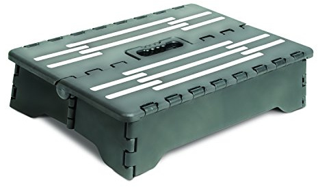 North American Health + Wellness Portable Folding Step, 4 Non-Slip Stool w/Handle, Black