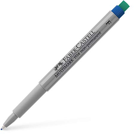 Faber-Castell 151451 – Märkpenna Multimark F, icke-permanent, blå, 1 st