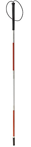 Drive Medical Deluxe Folding Blind Cane, Reflective Red