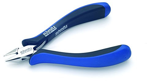 Seitenschneider 125mm - schmitz 3222HS22 - spitzer Kopf mit feiner Schneidwate - ESD/EGB sicher - Ableitend-Dissipative - Durchgestecktes Zangengelenk für den Profi - Made in Germany - Solingen