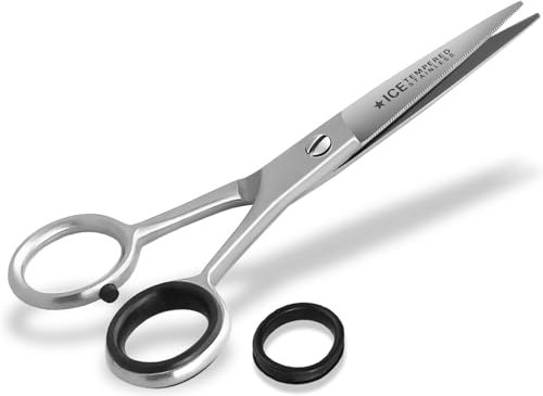 Bartschere - Haarschere 13 cm mit einseitiger Mikroverzahnung aus rostfreiem Edelstahl