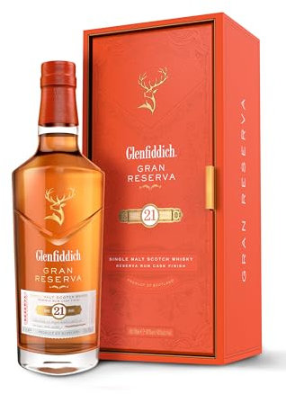 Glenfiddich Single Malt Scotch Whisky Reserva 21 Jahre mit Geschenkverpackung, 70cl – besondere Variante des meistverkauften Single Malt Scotch Whisky der Welt