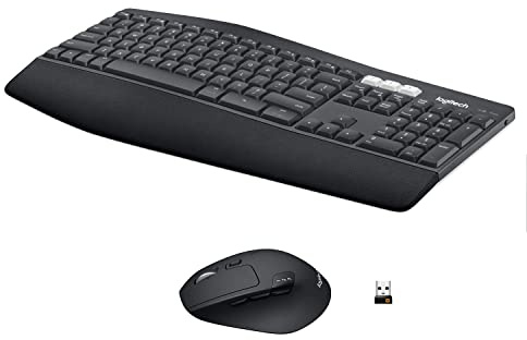 Logitech MK850 Combo Teclado y Ratón Multidispositivo, Disposición QWERTY US Internacional, Negro