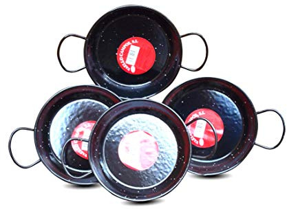Vaello Campos La Valenciana 15cm Enamelled Steel Paella Pan/Tapas Dish - Set of 4