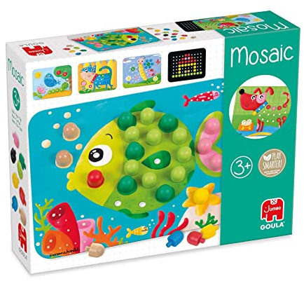 Jumbo Spiele GOULA Mosaic - Buntes Steckspiel aus Holz für Kinder ab 3 Jahren
