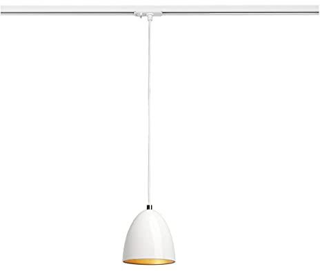 SLV PARA CONE 14 sospensione, QPAR51, rotonda, bianco/oro, Ø/H 13,3/14, incl. adattatore monofase bianco