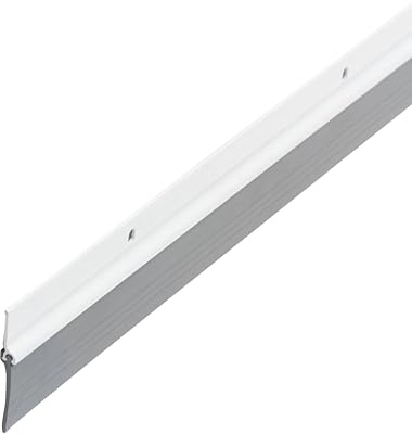 M-D Building Products 69644 M-D Balai de porte ultra résistant avec joint en vinyle, 91,4 cm (L) x 6,35 cm (l) 0,5 cm (épaisseur), blanc, 1/4 quot