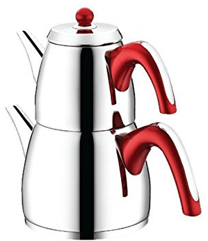 Juego de tetera turca Samovar de acero inoxidable 18/10 (ECE)