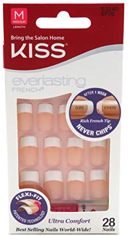 Kiss Everlasting French Nail Kit Medium Infinite 28 Nails (6 Pack)