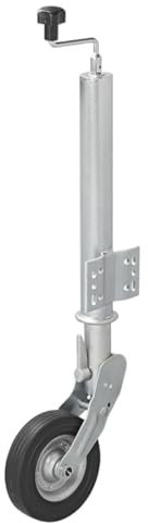 ProPlus Rueda de Apoyo, 60 mm, llanta de Acero con neumáticos de Goma Maciza, 200 x 60 mm, Plegable