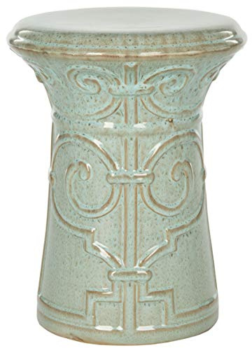 Safavieh Castle Gardens Collection Imperial Garden White Ceramic Garden Stool
