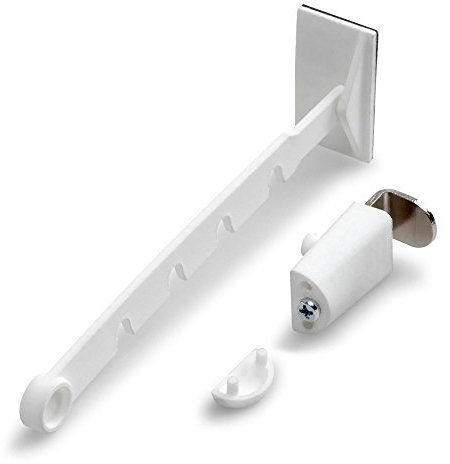 Easy-Shadow - 6 Stück Kipp-Regler für Fenster Fensterfeststeller mit Klemmträger zum Einstellen der Fensteröffnung - weiß