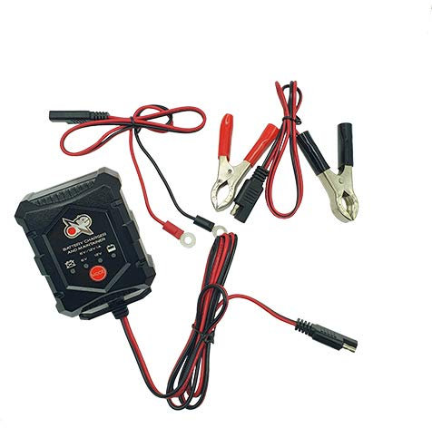 one on one by Camamoto cod. 77229101 carica batteria mantenitore automatico impermeabile, compatibile con moto scooter auto camper barche motoslitte. Per tutte le batterie da 12v. / 6 volt.