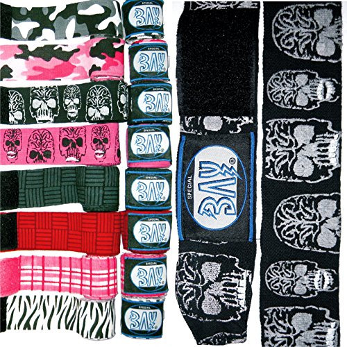 BAY® Totenkopf Boxbandagen SCHWARZ